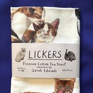 Tea Towel Sarah Edmonds Illustration Cats NWT
